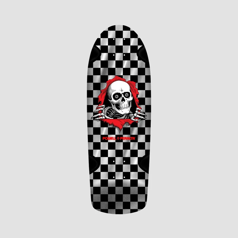 Powell Peralta OG Ripper Checker 265 Skateboard Deck Silver Foil Ink - 10" 10.00 Inches / Silver Foil Ink