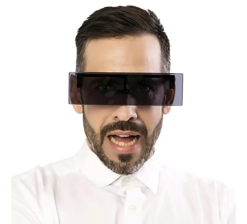 Gafas Censurado rectangulares negras T.Única
