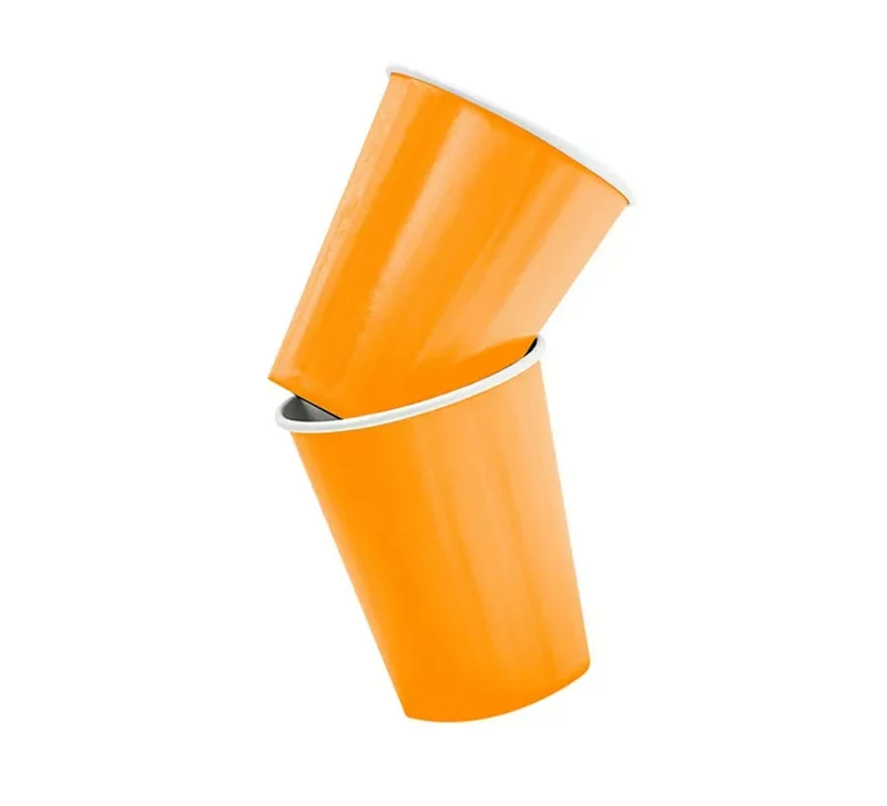 Pack de 8 Vasos naranja de 266 ml T.Única