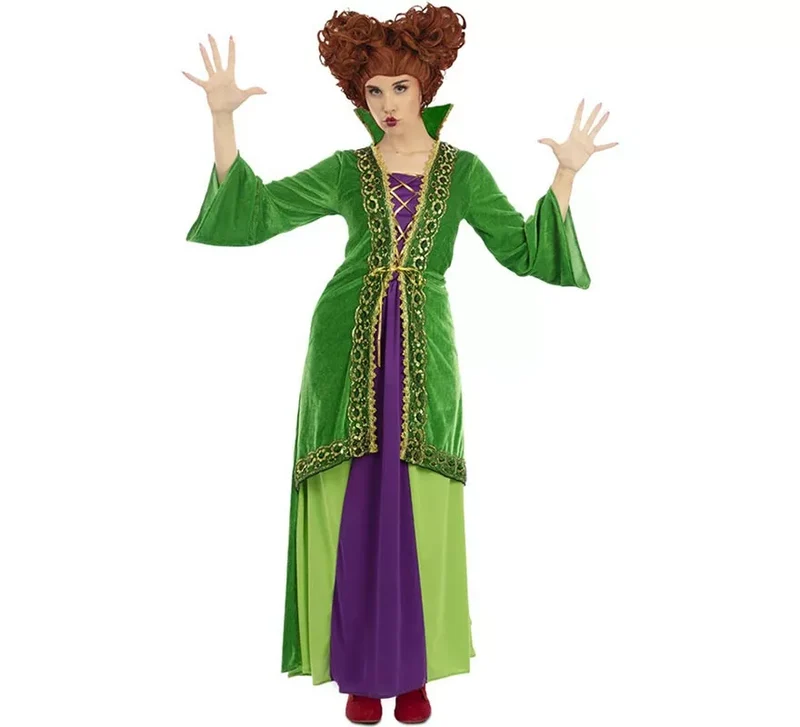 Disfraz de Bruja verde para mujer S