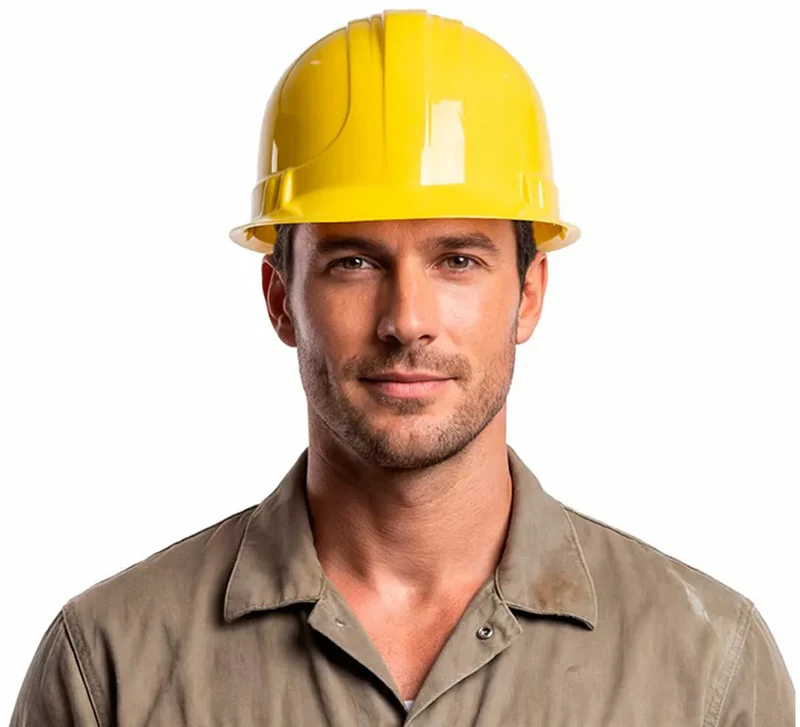Casco de Obrero amarillo para adultos T.Única