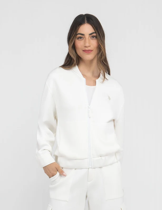 WHITE LABEL FULL ZIP JACKET EGRET / XL