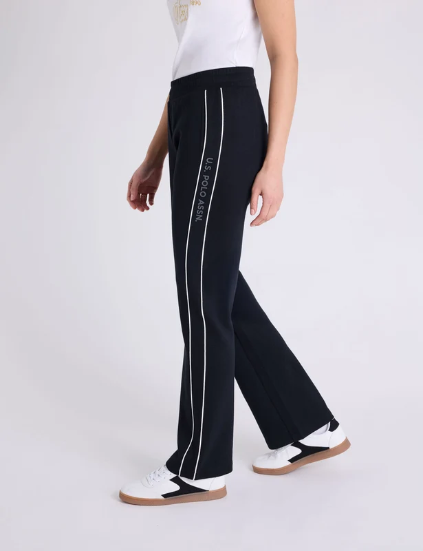 WHITE LABEL SIDE STRIPE STRAIGHT PANT Black / XS