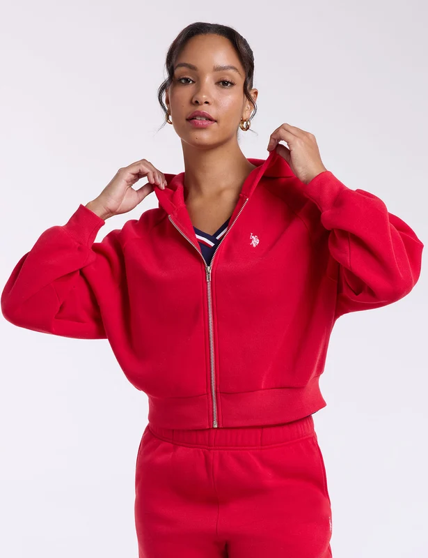 FULL ZIP FLEECE HOODIE Engine Red / L