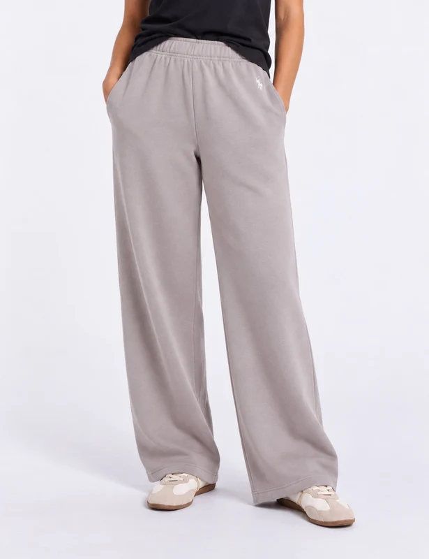 FLEECE WIDE LEG PANT MOONROCK / XS