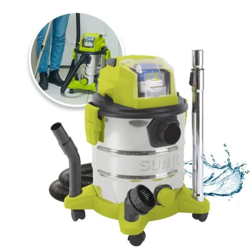 Sun Joe Cordless Wet/Dry Vacuum 24V iON+ 5.3-gal - Stainless Steel