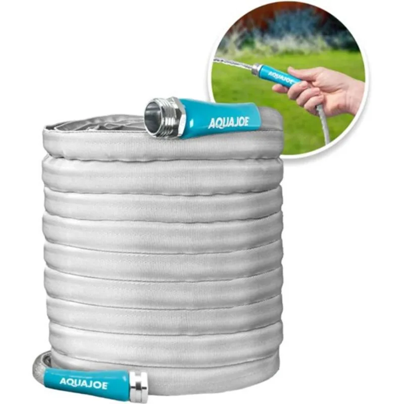 Aqua Joe PRX Garden Hose Kink-Free Standard 1/2-in x 100-ft in Fibre Jacket