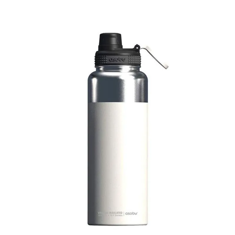 Asobu Alpine White 18 Oz Flask with Easy Grip Handle