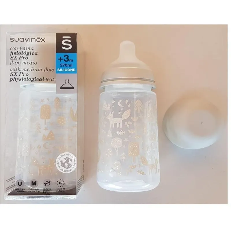 Mamadeira Fisiológica Suavinex Da Raposa 270ml Fluxo Médio