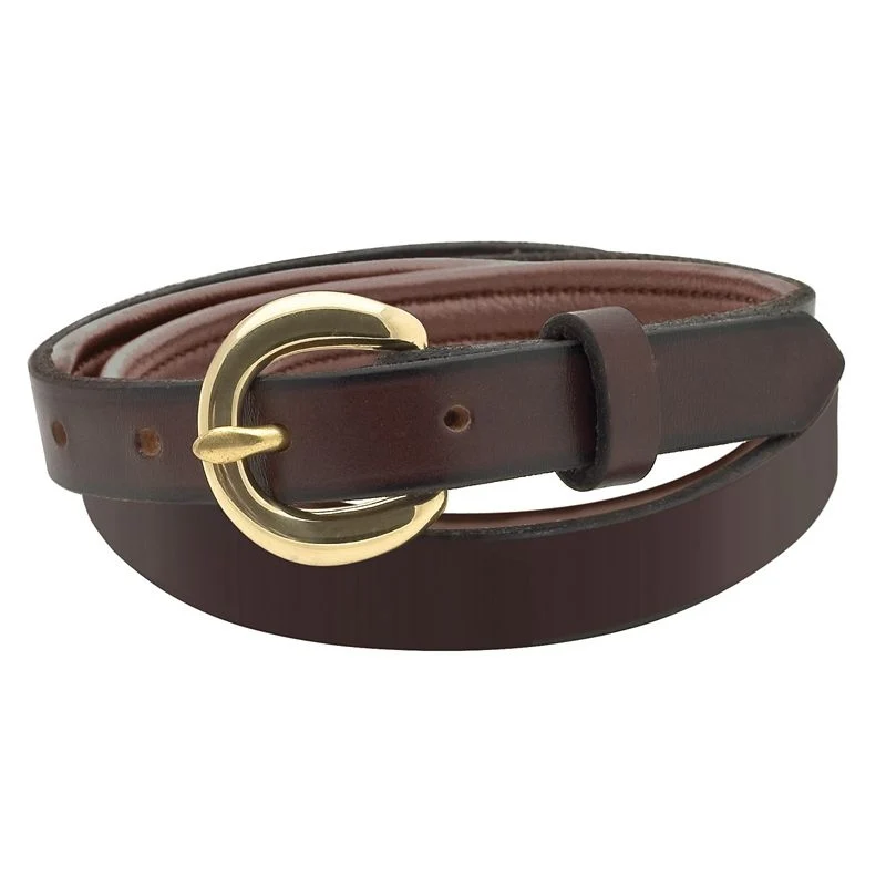 Perris Padded Leather Belt Havana/Brown / Large