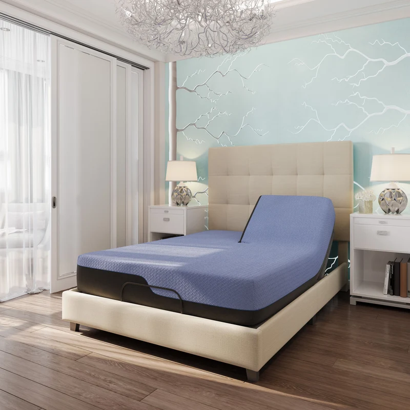 12" Refresh Flex Head Hybrid Cooling GelCare Memory Foam And Coil Mattress Blue / Queen