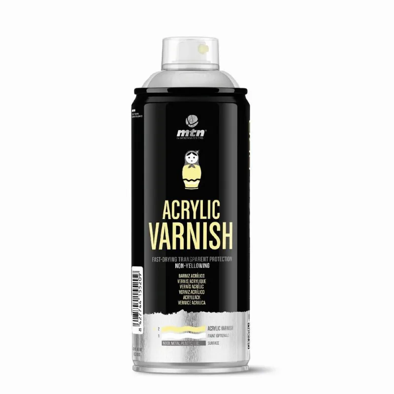 Verniz Spray Acrílico Fosco 400ml Pro Mtn