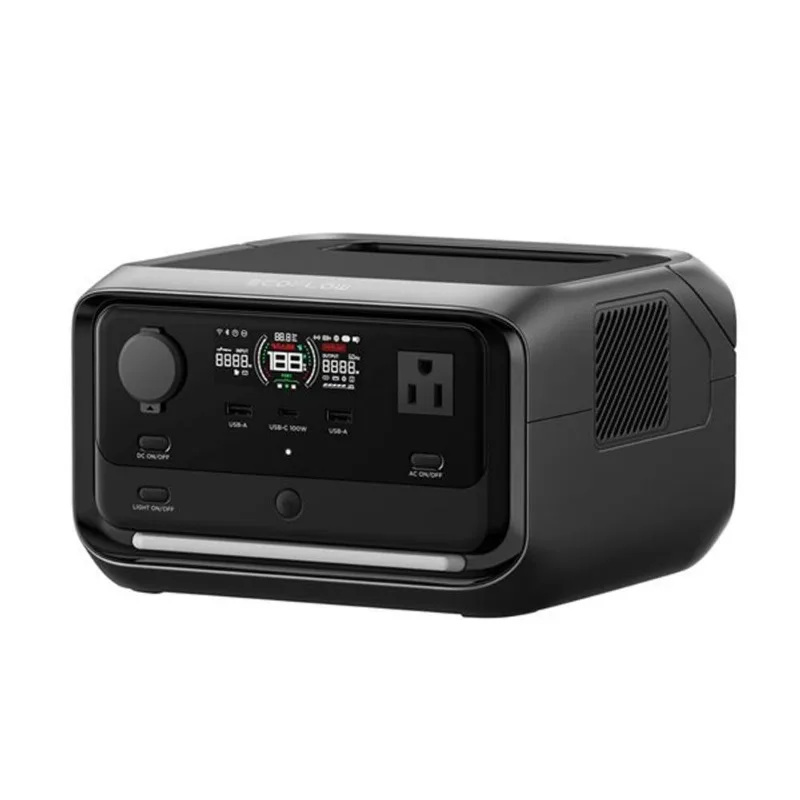 EcoFlow River 3 Plus 286 Wh Portable Power Station - 1,200 W Output with 7 Outlets and 2 USB Ports