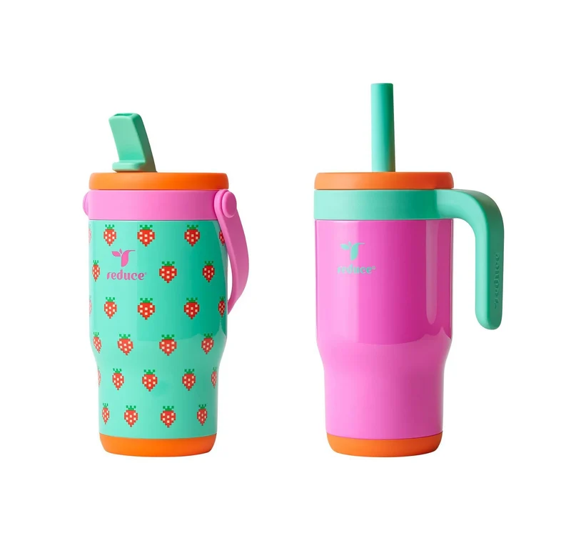 Kids Tumbler 2-Pack - Chiller & Chiller Go - Pink/Strawberry Open Box