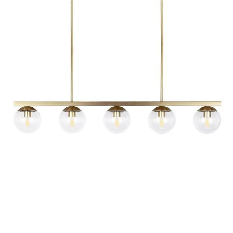 Russell Lighting Eclipse Pendant Light with Clear Glass 45 W X 7.75-in H - Soft Gold