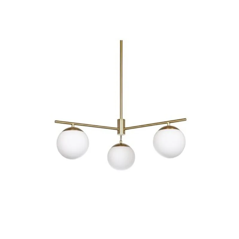 Russell Lighting Eclipse Pendant Light with Opal Glass 21.25-in - Soft Gold