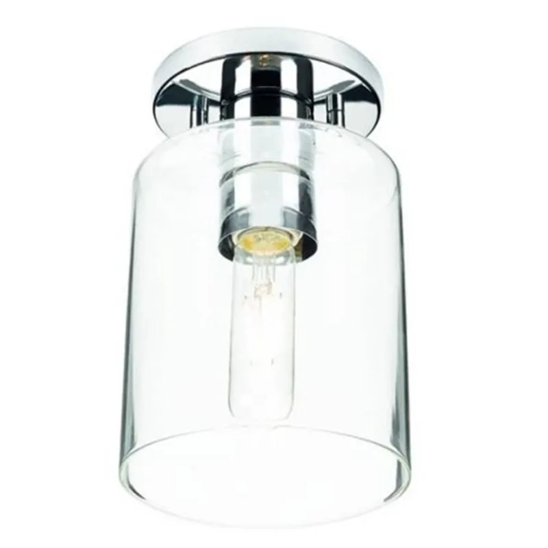 Russell Lighting Holsten Flush Mount 1-Light - Chrome
