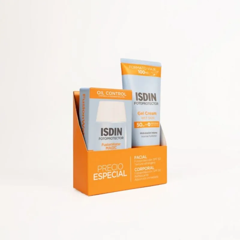 PACK ISDIN FUSION WATER MAGIC 50ML GEL CREAM 100ML