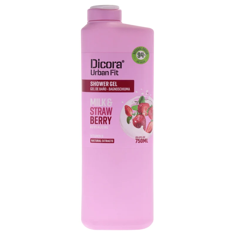 Dicora Urban Fit Shower Gel - Milk and Strawberry by Dicora Urban Fit for Unisex - 25.4 oz Shower Gel 25.4 oz