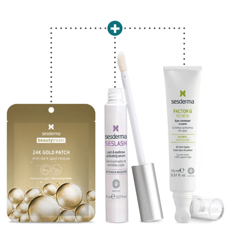 Kit Look Lovely: Factor G Contorno Ojos Gratis Seslash Serum Y Parche De Ojos Beautytreats 24K Gold - Sesderma Kit