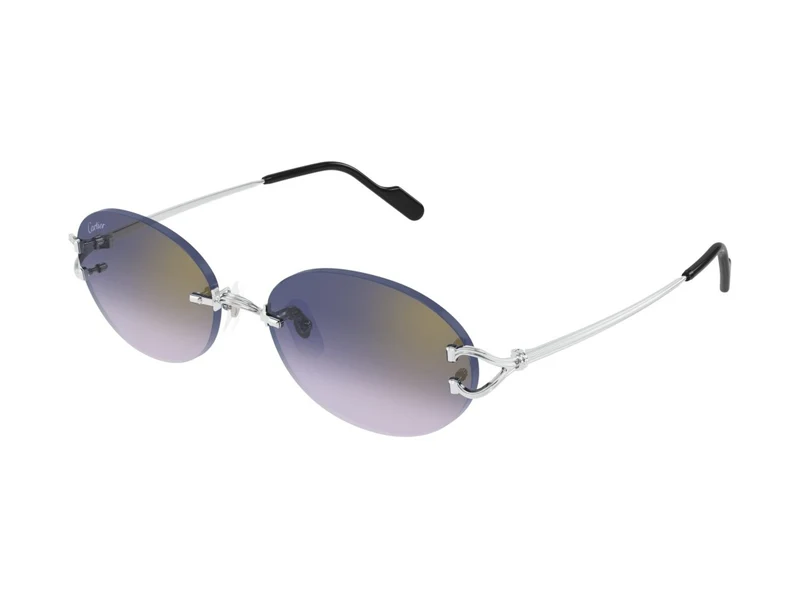 Cartier Ct0551s Loop Detail Oval Rimless Gradient Sunglasses One Size