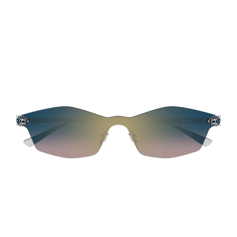 Cartier Panthère De Cartier Rimless Sunglasses With Geometric Lenses One Size
