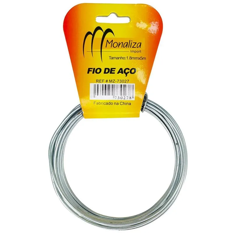 Fio De Aço 1,8mm Cabo Com 5 Metros
