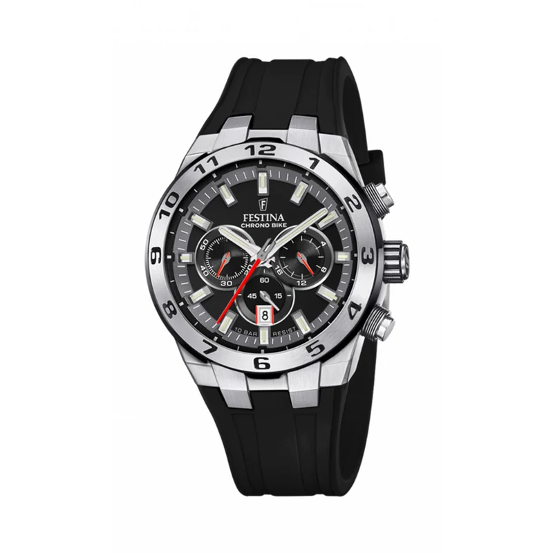 Festina - Chrono Bike 2024 Herreur, 44,5mm - Stål & gummi