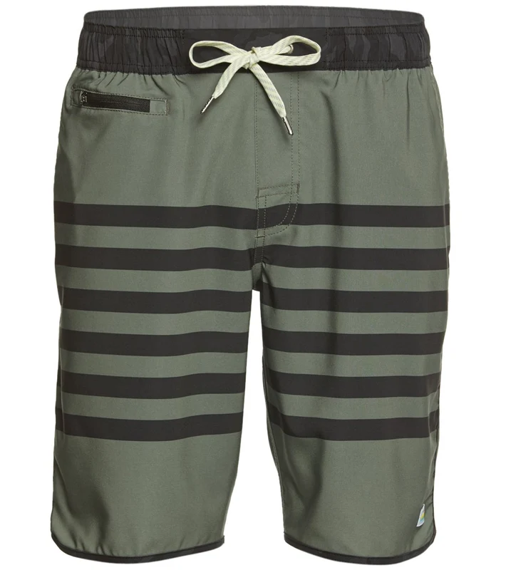 Vuori Men's Banks Micro Dot Yoga Shorts Army Stripe / M