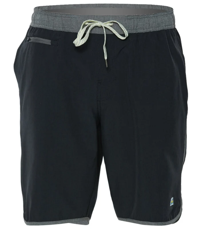 Vuori Men's Banks Shorts Black Linen Texture / XL