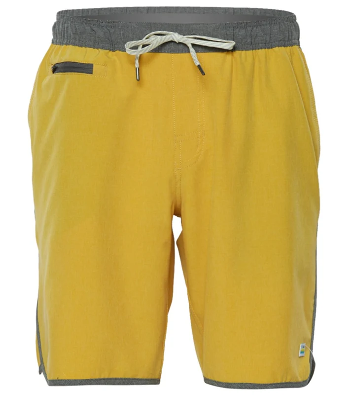 Vuori Men's Banks Shorts Saffron Linen Texture / M