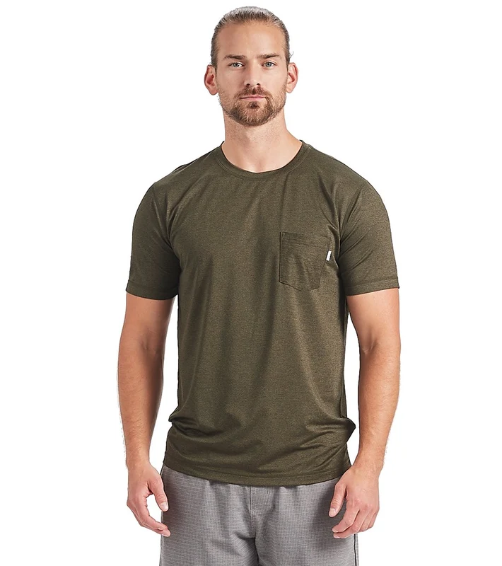 Vuori Men's Tradewind Performance Tee Evergreen Heather / M