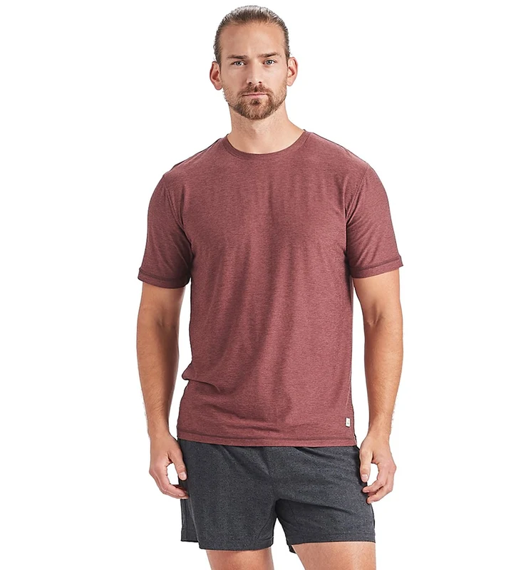 Vuori Men's Strato Tech Yoga Tee Fig Heather / M