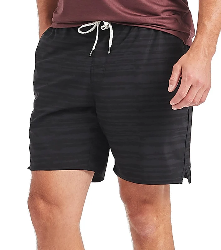 Vuori Men's Trail Yoga Shorts Black Dye Stripe / M