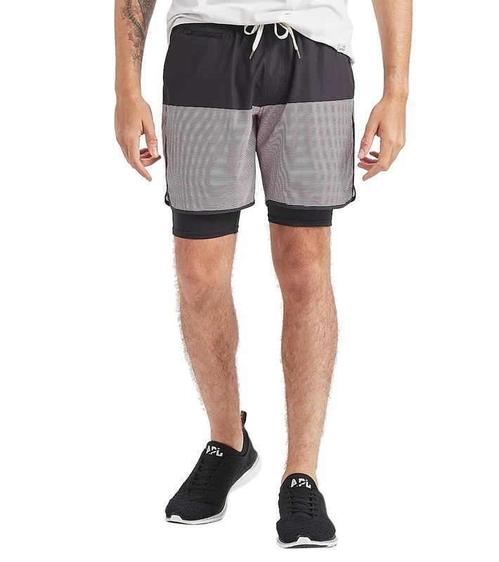 Vuori Men's Stockton Shorts Black Fig Stripe / L