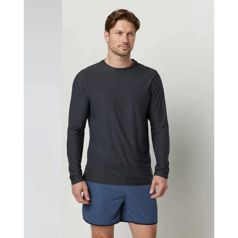 Men's Long Sleeve Strato Tech Tee Charcoal Heather / L
