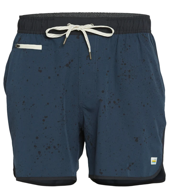 Vuori Men's Banks Short 5" Yoga Shorts Indigo Splatter / L