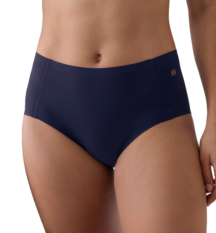 Evelyn & Bobbie High-Waisted Retro Bikini Panty (1704) - Midnight Navy US 16-24