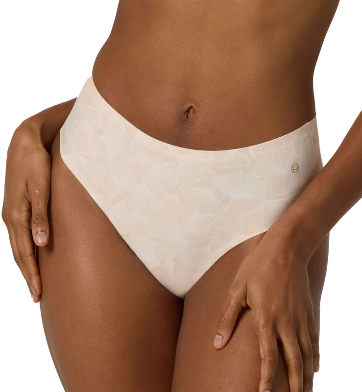 Evelyn & Bobbie High-Waisted Thong (1703) - Champagne Ginkgo US 16-24