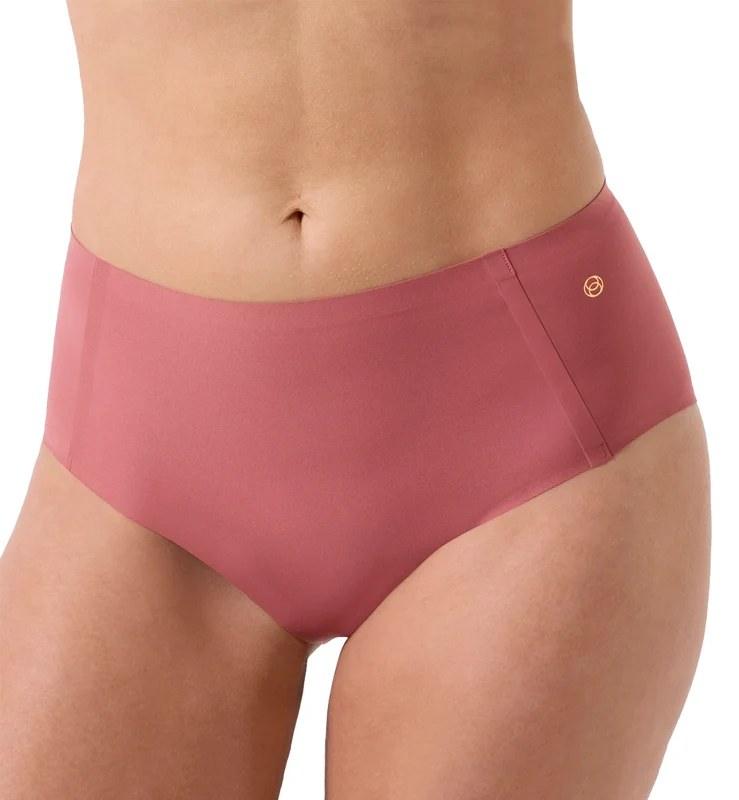 Evelyn & Bobbie High-Waisted Retro Bikini Panty (1704) - Pink Canyon US 0-14