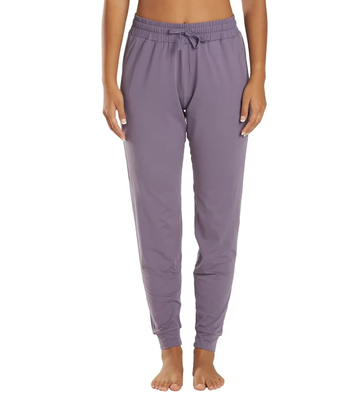 Everyday Yoga Motion Solid Performance Jogger Purple Taupe / Large