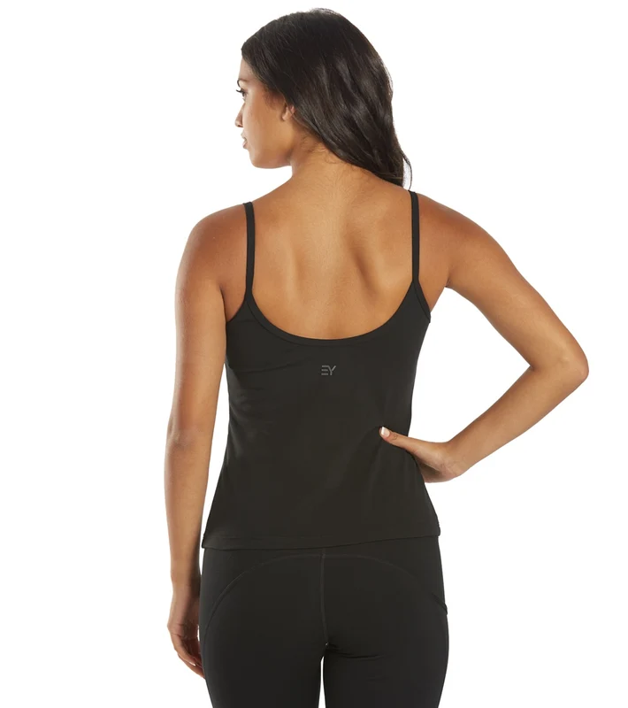Everyday Yoga Divine Solid Scoop Back Support Tank Black / Small