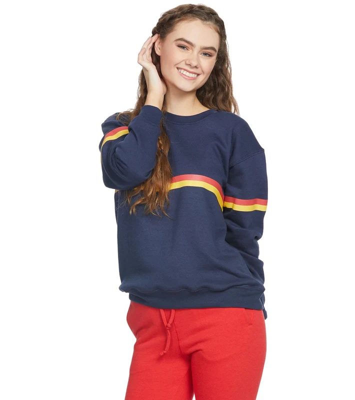 Sub_Urban Riot Zelda Stripe Sweatshirt Navy / L