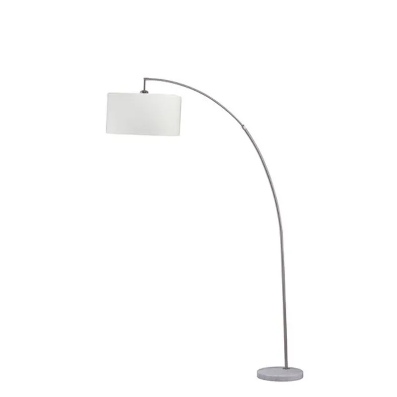 ORE International Allegro 86-in Brushed Nickel Arc Floor Lamp