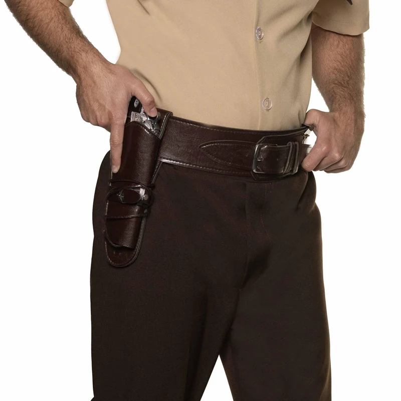 Cowboy Single Brown Holster Adult Costume Accessory | One Size