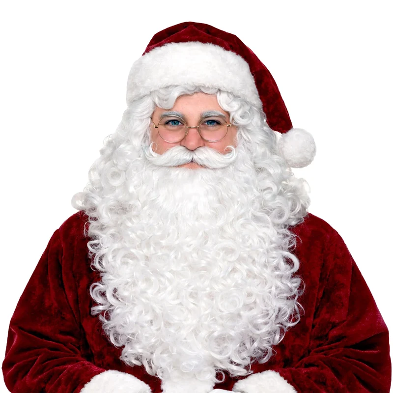 Santa Beard and Wig Set Adult Costume Accessory | One Size