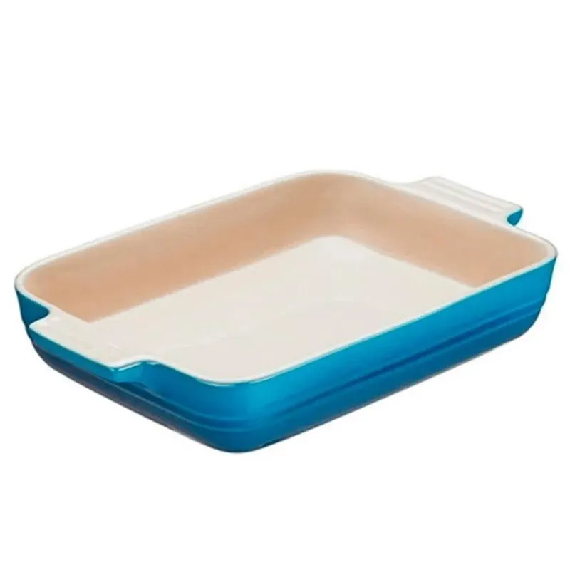 Travessa Retangular Classic 32 Cm Azul Marseille Le Creuset