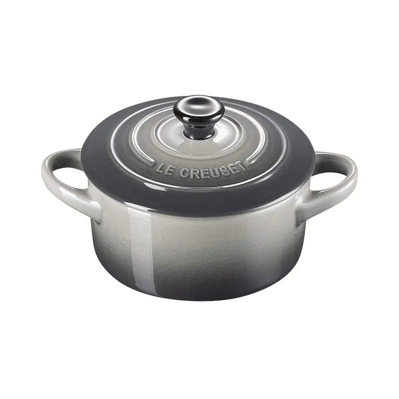 MINI COCOTTE LE CREUSET 250ML 10CM PUXADOR PRETO CINZA FLINT 71901104440100