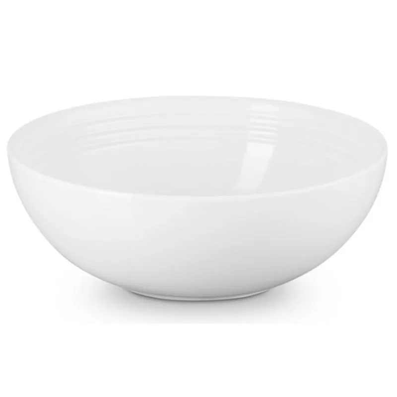 BOWL DE SERVIR LE CREUSET VANCOUVER 24CM EM CERÂMICA BRANCO 70120240100001