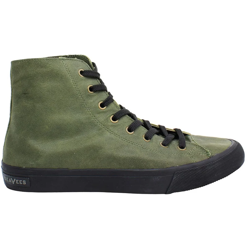 Seavees Army Issue High Mens Green Shoes 7